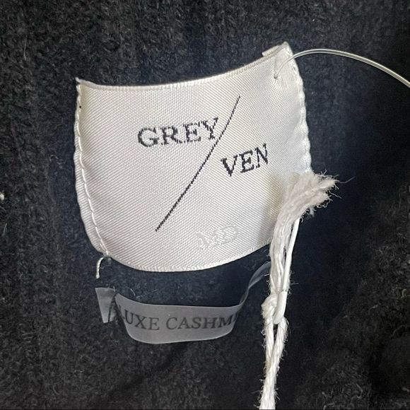 Grey Ven Herries Cable Lounge Pants Size Medium Black Cable Knit Luxury Sweats - Picture 13 of 15